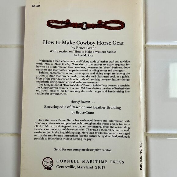 How to Make Cowboy Horse Gear PB Bruce Grant 1987 186 pg Rawhide Headstall Reins - Picture 3 of 11